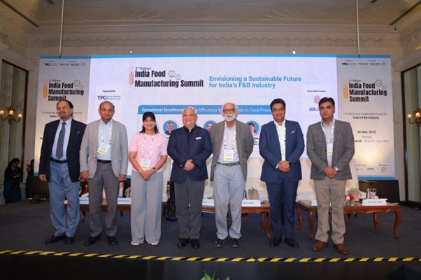 Mr. Ankit Gupta with fellow speakers and moderator of the panel discussion on Future of Packaging & Labelling: Smart, Safe & Sustainable Solutions